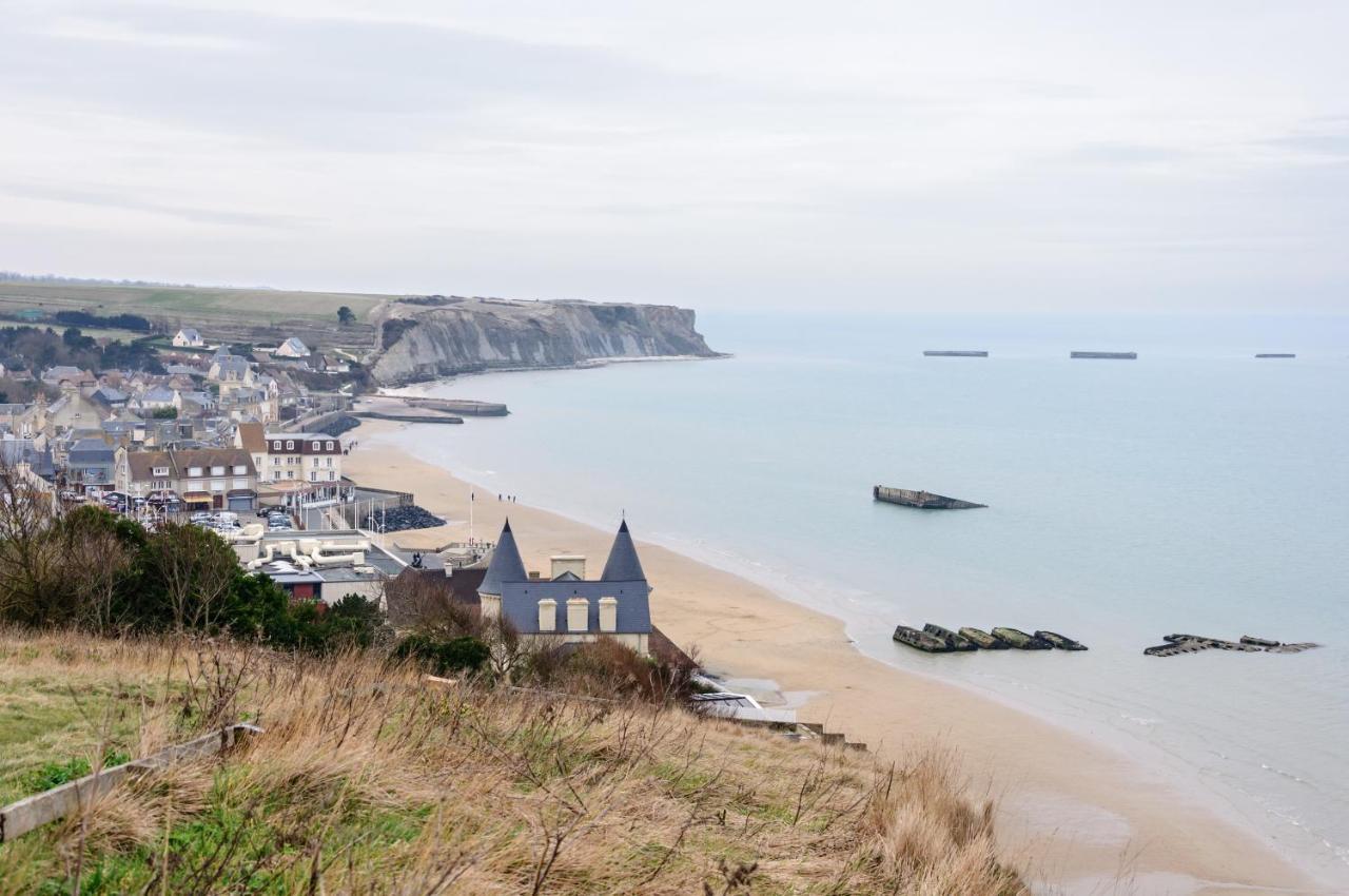 Les Heures Tranquilles - Vue Mer - 50M De La Plage Saint-Come-de-Fresne Luaran gambar