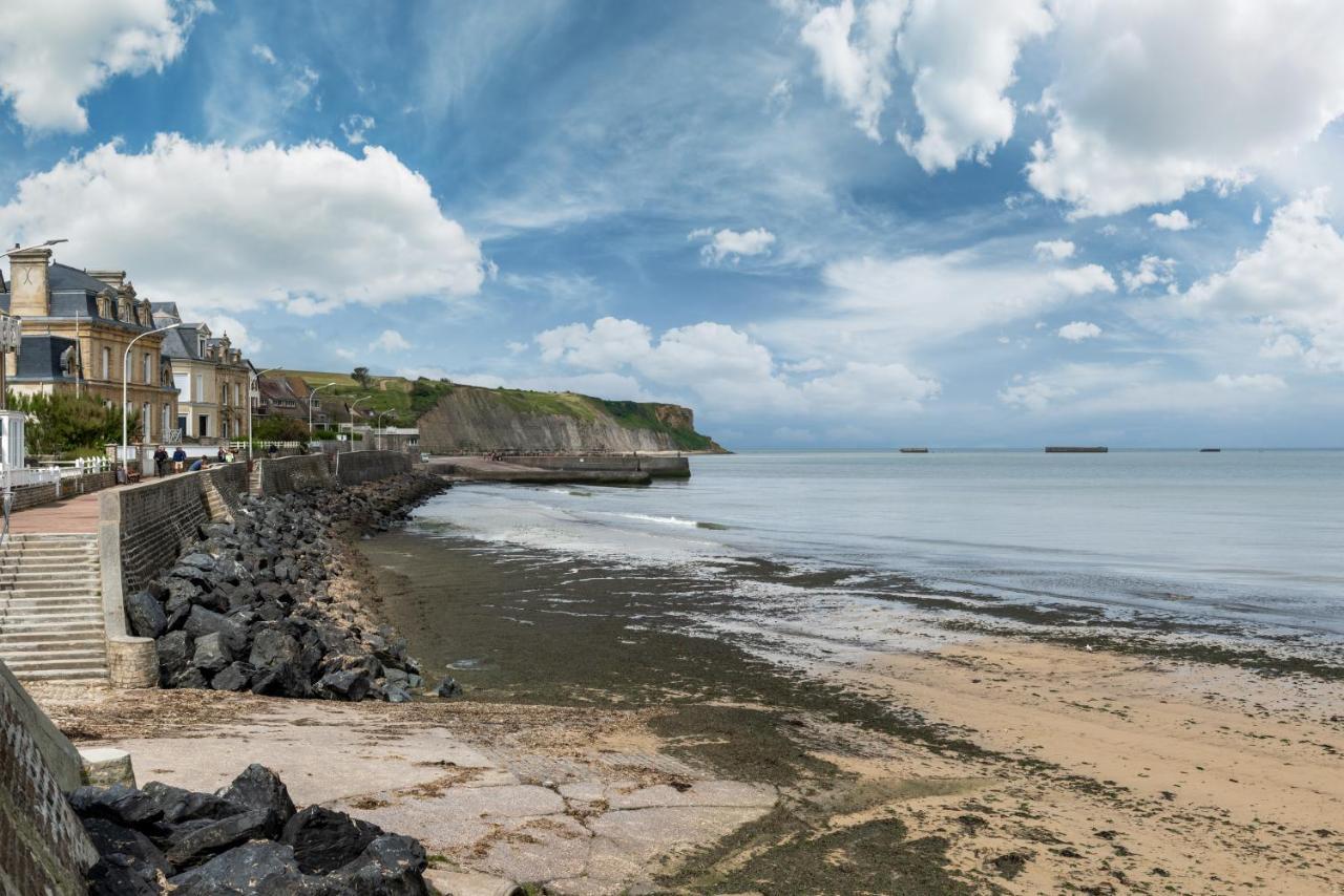 Les Heures Tranquilles - Vue Mer - 50M De La Plage Saint-Come-de-Fresne Luaran gambar